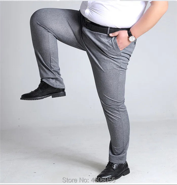 "Sizes Up to 52 – Big & Tall"
"Perfect for Office & Business"
"Elastic Waist for Comfort"
"Grey • Black • Dark Blue"
"Smart Casual Straight Fit"