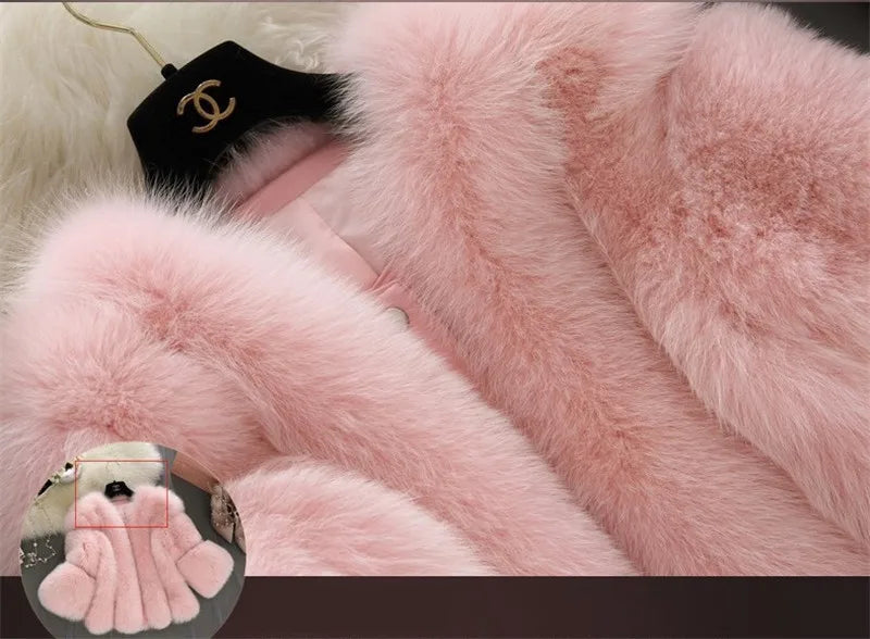 "Luxury Warmth, Cruelty-Free" "Elegant Winter Style" "Available in 3 Stunning Colors" "Soft Faux Fox Fur" "Slim Fit, Timeless Design"