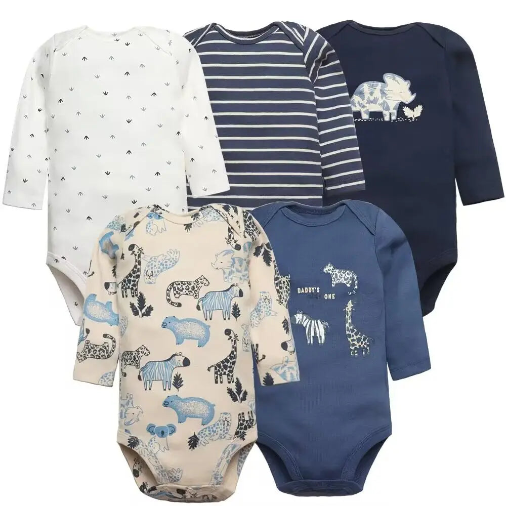 “5PCS Soft Cotton Set” “Adorable Cartoon Designs” “True-to-Size Fit” “Perfect Baby Shower Gift” “All-Season Comfort”