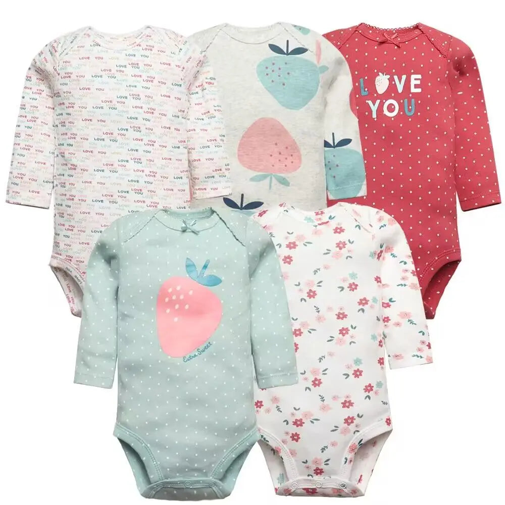 “5PCS Soft Cotton Set” “Adorable Cartoon Designs” “True-to-Size Fit” “Perfect Baby Shower Gift” “All-Season Comfort”