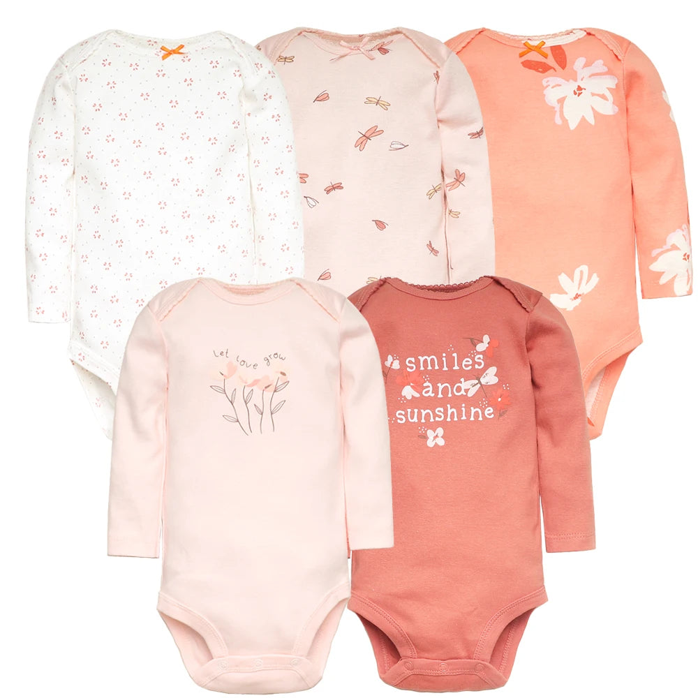 “5PCS Soft Cotton Set” “Adorable Cartoon Designs” “True-to-Size Fit” “Perfect Baby Shower Gift” “All-Season Comfort”