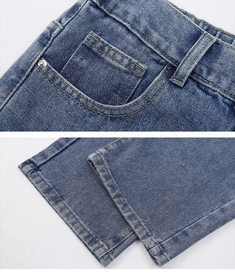 Classic Straight Fit Comfortable Loose Design Lightweight Denim Casual Everyday Wear Spring & Summer Essential