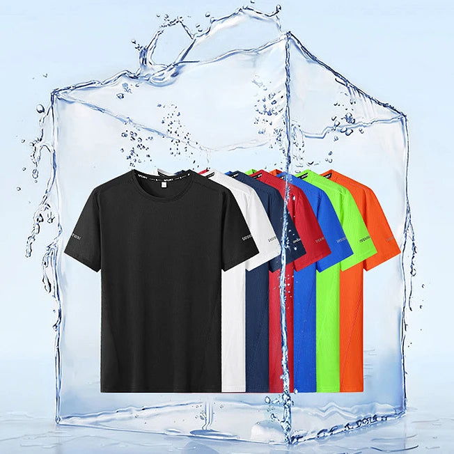 Big Size 9XL Men’s Quick Dry T-Shirt Casual Round Neck Short Sleeve
