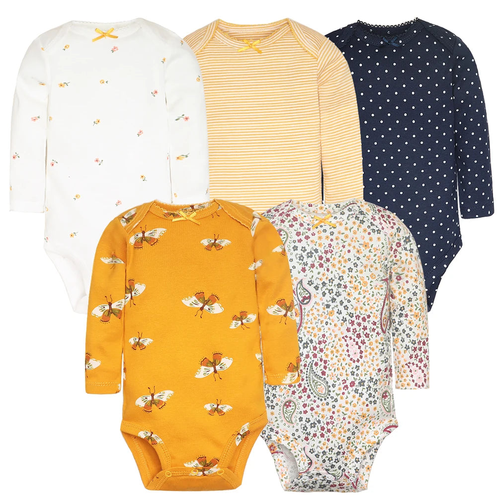 “5PCS Soft Cotton Set” “Adorable Cartoon Designs” “True-to-Size Fit” “Perfect Baby Shower Gift” “All-Season Comfort”