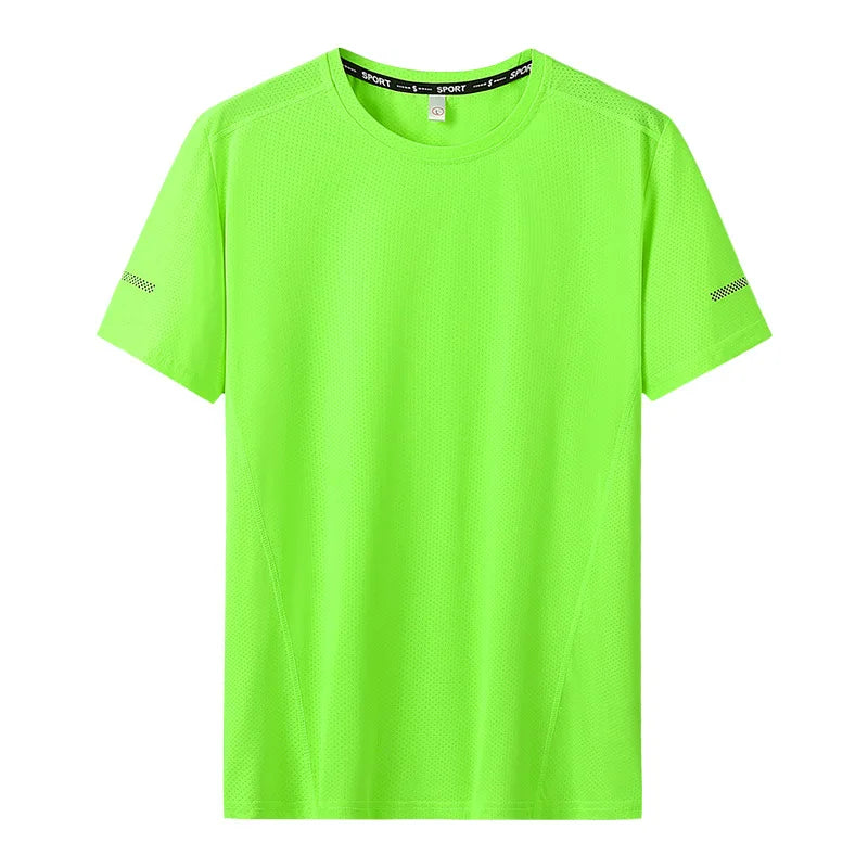 Big Size 9XL Men’s Quick Dry T-Shirt Casual Round Neck Short Sleeve