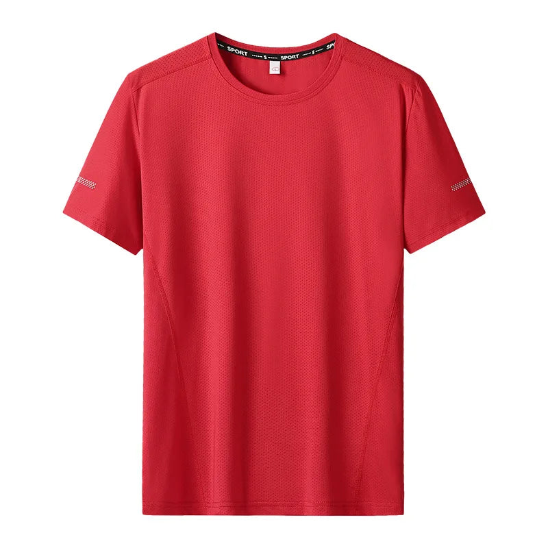 Big Size 9XL Men’s Quick Dry T-Shirt Casual Round Neck Short Sleeve