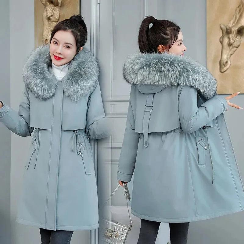 “Stay Warm & Stylish” “Sizes M to 8XL Available” “Big Fur Hood for Extra Comfort” “Adjustable Waist for Perfect Fit” “Thick Cotton Liner for Cold Days”
