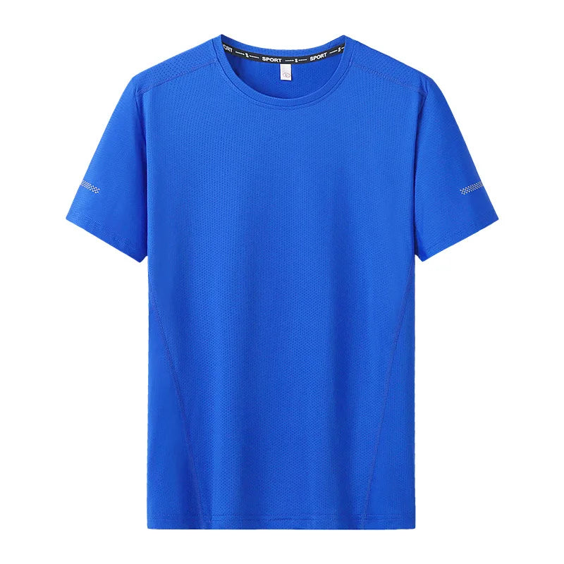 Big Size 9XL Men’s Quick Dry T-Shirt Casual Round Neck Short Sleeve