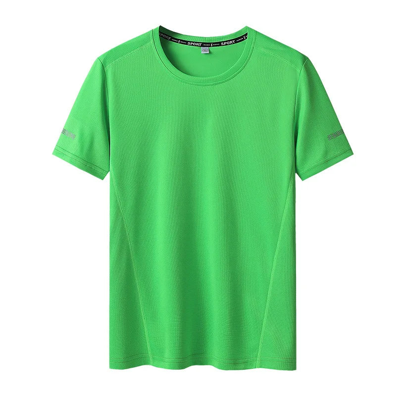 Big Size 9XL Men’s Quick Dry T-Shirt Casual Round Neck Short Sleeve