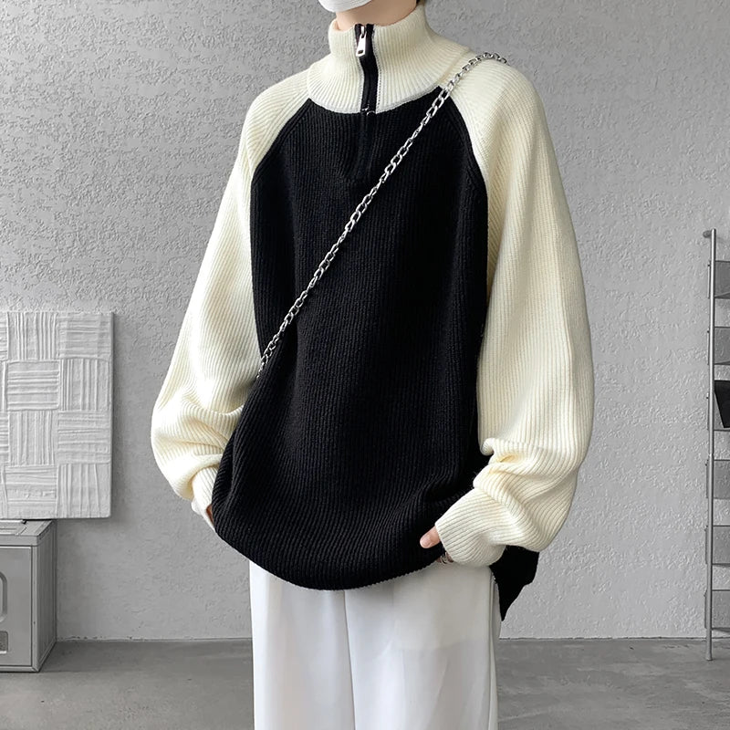 "Cozy Up in Style – Available in 8XL" ."Soft Polyester Knit – Perfect for Winter" "Loose Fit Comfort – Ideal for Daily Wear" "Half-Zip Design – Versatile Layering Piece" "Choose Your Color – Navy, Grey, Burgundy"