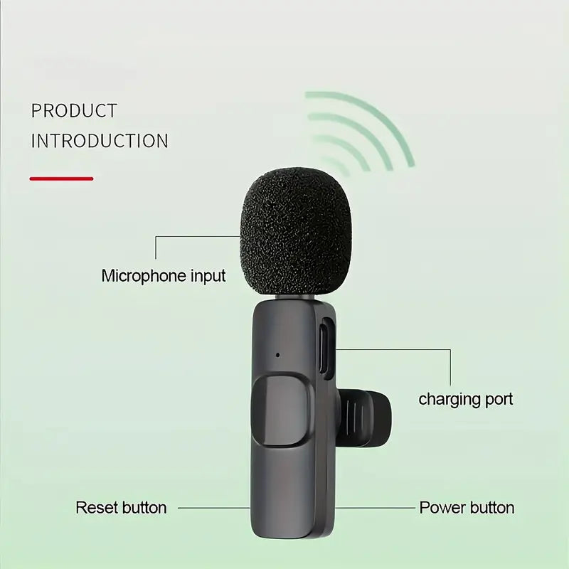 Wireless Lavalier Microphone β Clip-On Mic with Noise Reduction
