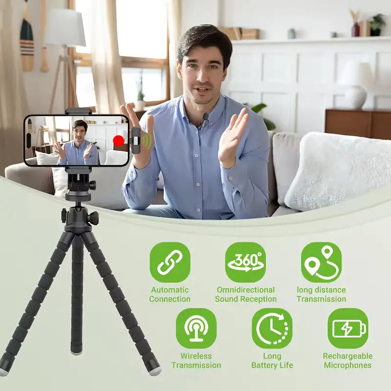 Wireless Lavalier Microphone β Clip-On Mic with Noise Reduction