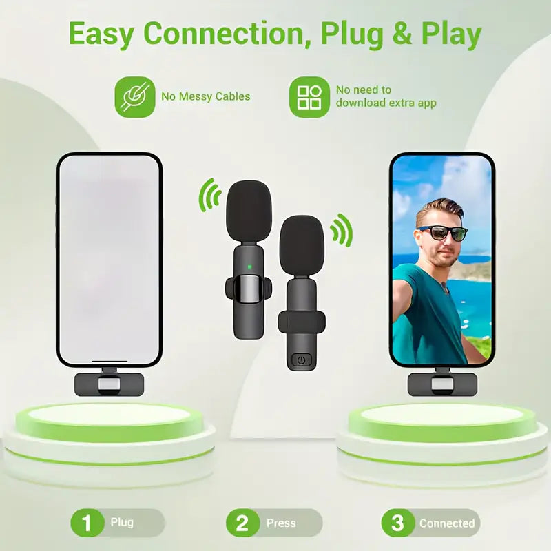 Wireless Lavalier Microphone β Clip-On Mic with Noise Reduction