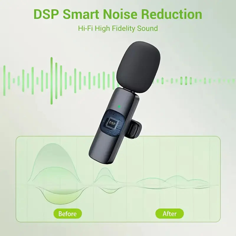 Wireless Lavalier Microphone β Clip-On Mic with Noise Reduction