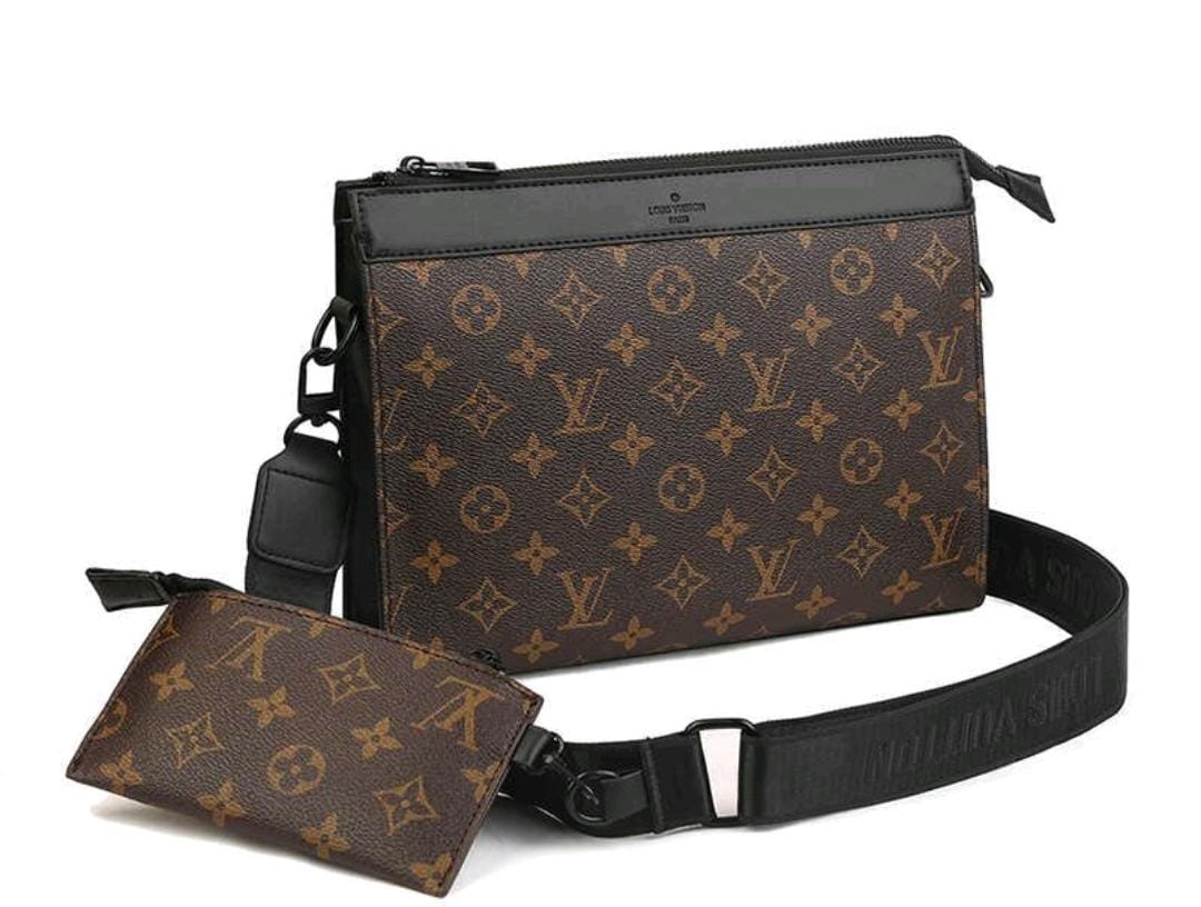 Luxury Monogram Crossbody Bag Set - Designer Style Messenger Pouch