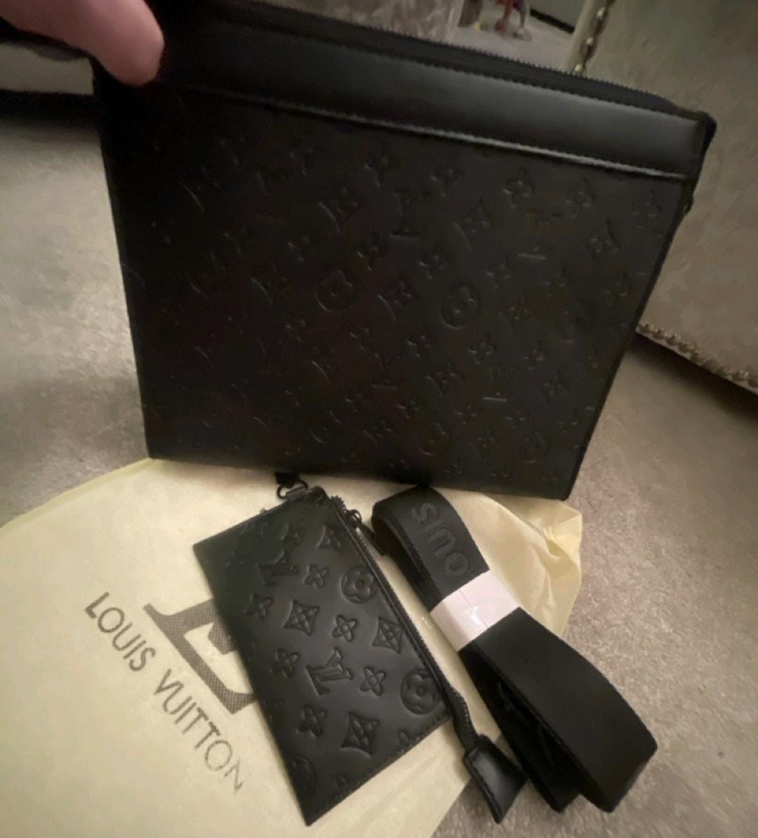 Luxury Monogram Crossbody Bag Set - Designer Style Messenger Pouch