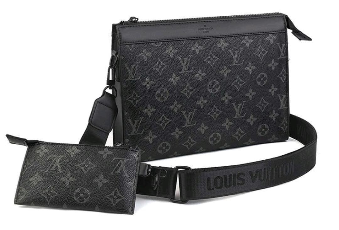 Luxury Monogram Crossbody Bag Set - Designer Style Messenger Pouch