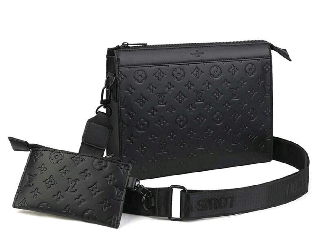 Luxury Monogram Crossbody Bag Set - Designer Style Messenger Pouch