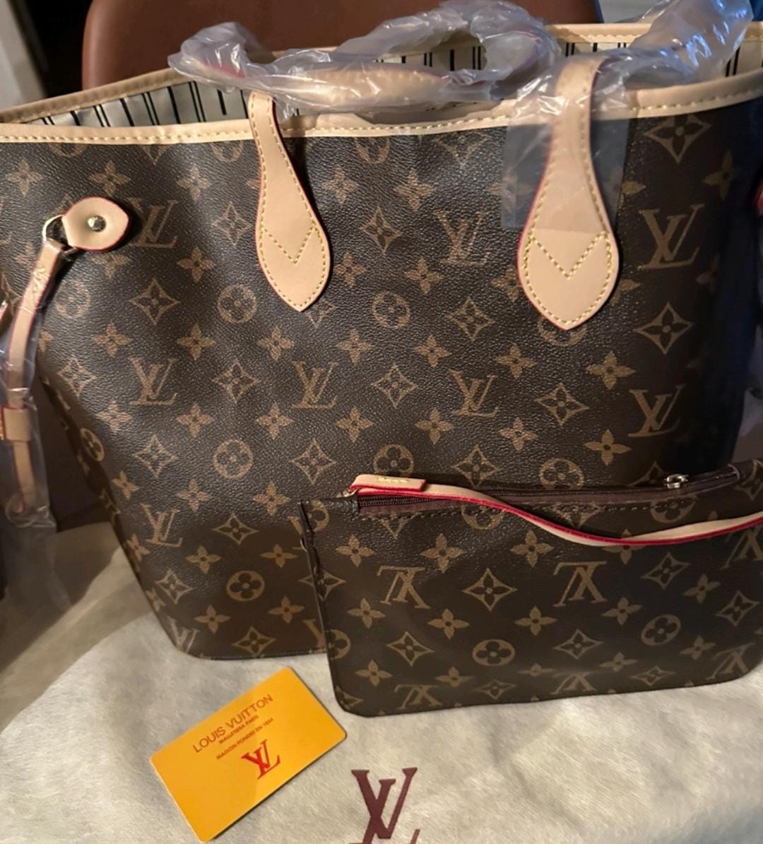 Luxury Designer Checkered Tote Bag Set - Premium Handbag Collection