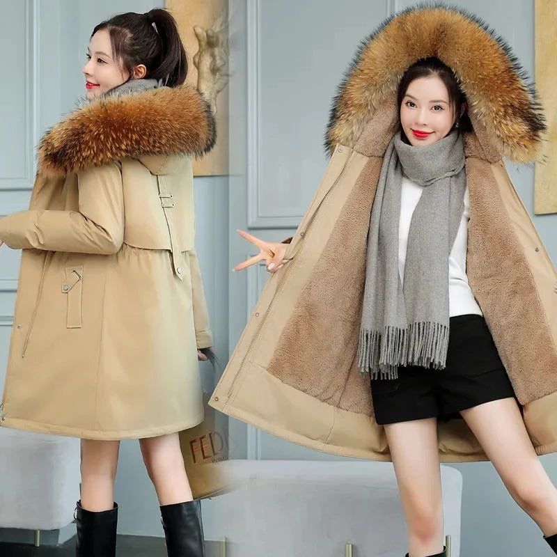 “Stay Warm & Stylish” “Sizes M to 8XL Available” “Big Fur Hood for Extra Comfort” “Adjustable Waist for Perfect Fit” “Thick Cotton Liner for Cold Days”
