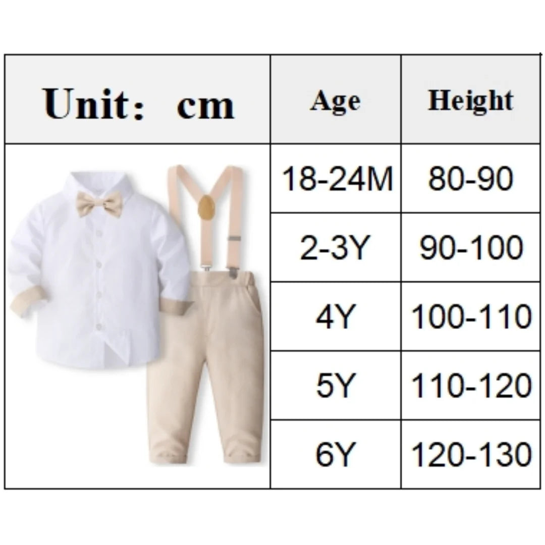 Gentleman Baby Boys Outfit 1-6Y | Birthday Party Formal 4PCS Set
