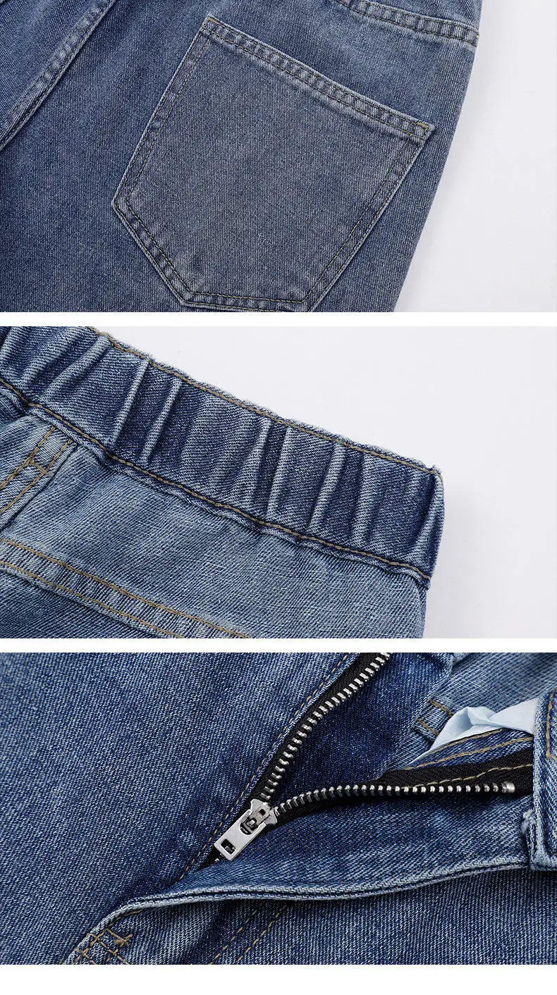 Classic Straight Fit  Comfortable Loose Design Lightweight Denim Casual Everyday Wear Spring & Summer Essential

