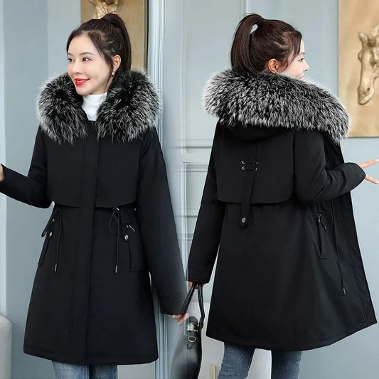 “Stay Warm & Stylish” “Sizes M to 8XL Available” “Big Fur Hood for Extra Comfort” “Adjustable Waist for Perfect Fit” “Thick Cotton Liner for Cold Days”
