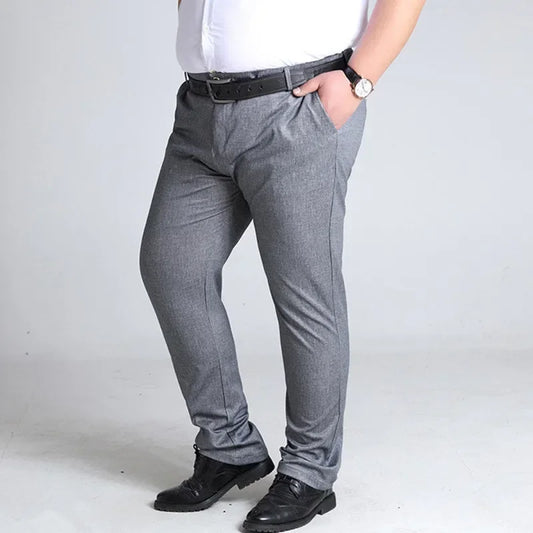 "Sizes Up to 52 – Big & Tall"
"Perfect for Office & Business"
"Elastic Waist for Comfort"
"Grey • Black • Dark Blue"
"Smart Casual Straight Fit"
