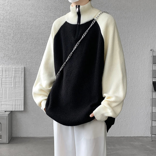 "Cozy Up in Style – Available in 8XL" ."Soft Polyester Knit – Perfect for Winter" "Loose Fit Comfort – Ideal for Daily Wear"  "Half-Zip Design – Versatile Layering Piece" "Choose Your Color – Navy, Grey, Burgundy"
