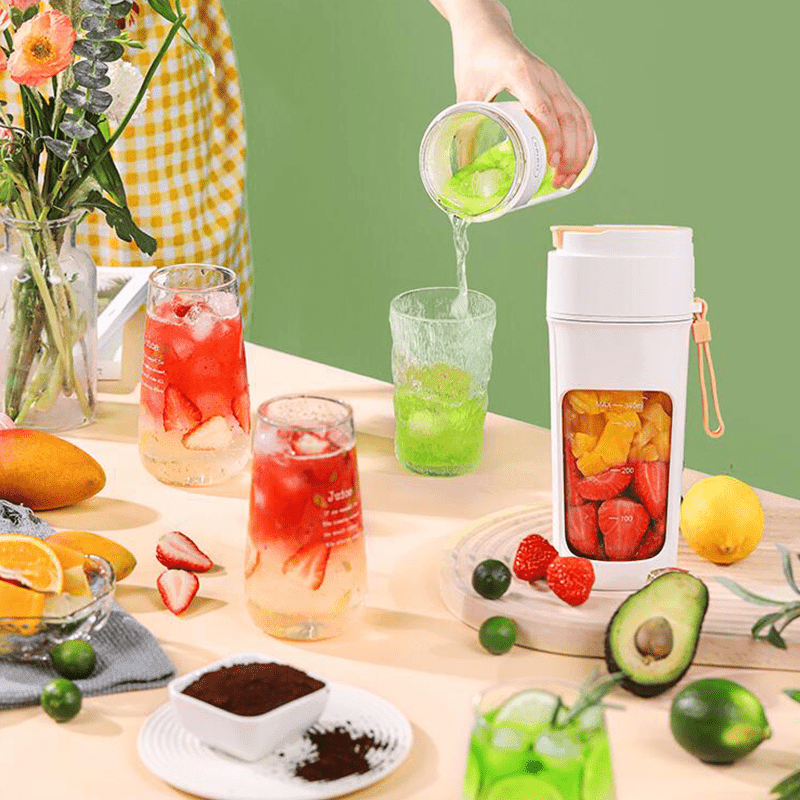 Portable Wireless Blender With The Straw; USB Travel Juice Cup Baby