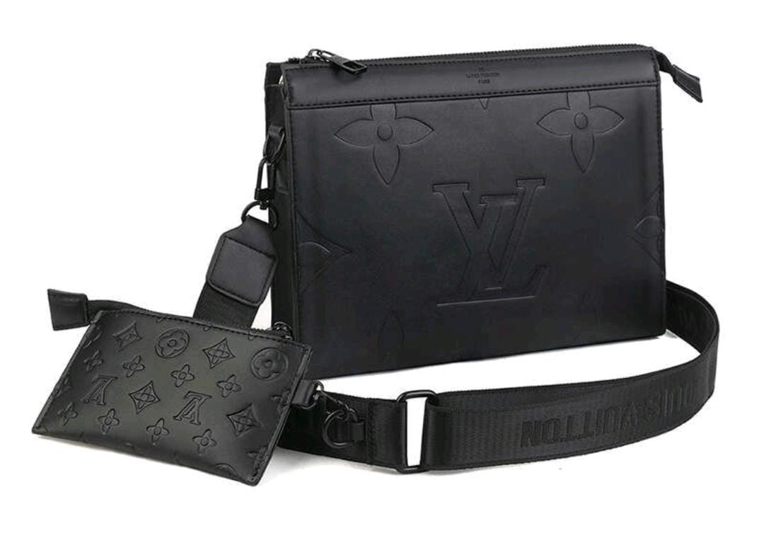 Luxury Monogram Crossbody Bag Set - Designer Style Messenger Pouch