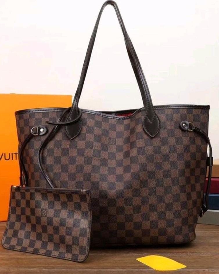 Luxury Designer Checkered Tote Bag Set - Premium Handbag Collection