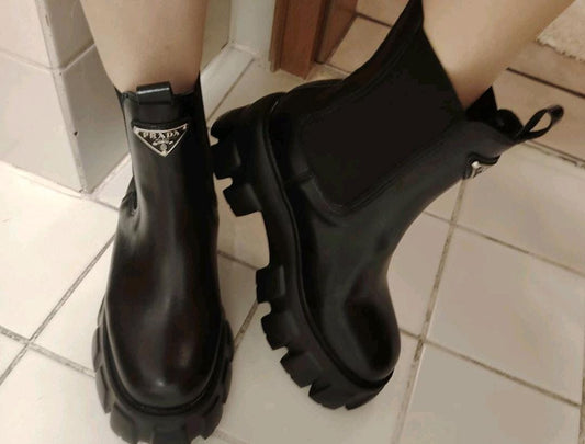 Platform Chelsea Boots - Chunky Sole Designer Rain Boots